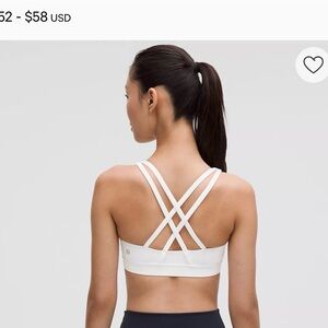 Lululemon White Energy Sports Bra